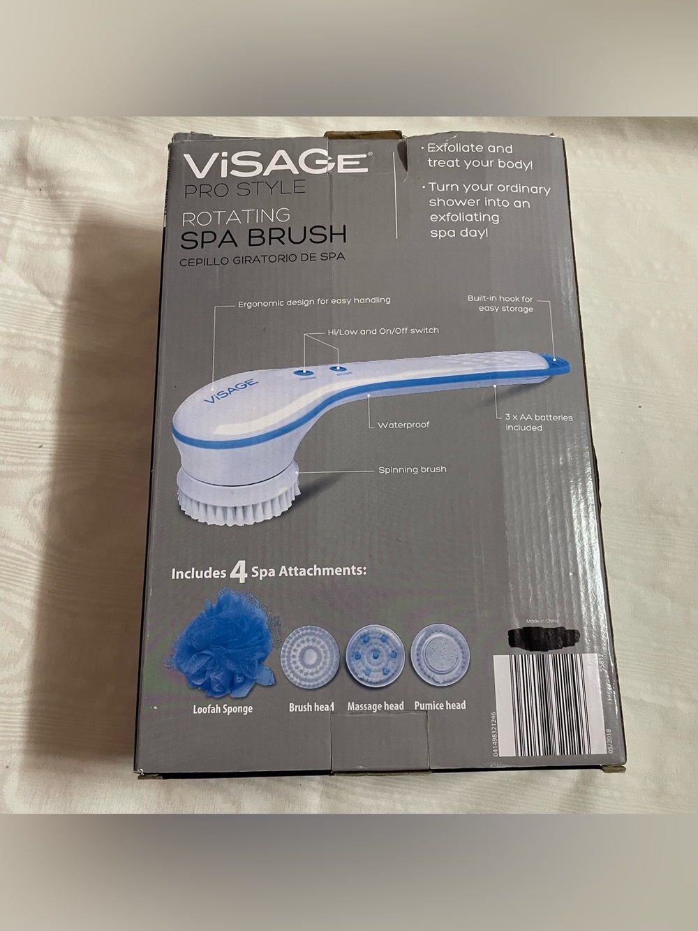 Visage Pro Style Rotating Spa Brush, No Batteries or Manual Included - Picture 8 of 8